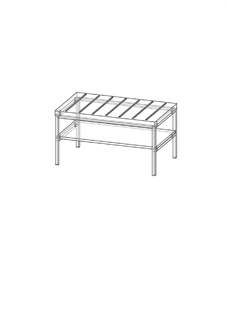 Suitcase stand on metal base "MNS B 1"