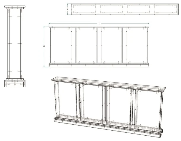 Barrier fence for four sections (Series Z.B.4)