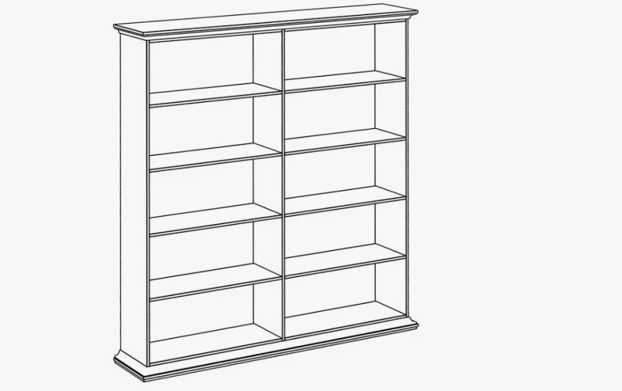 Library shelving unit