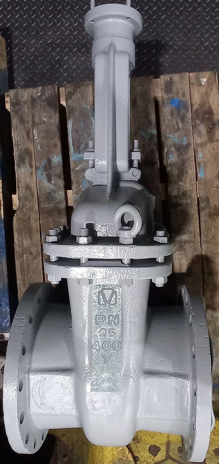 Steel wedge gate valve with sliding spindle under drive RN 2,5 MPa DN 400
