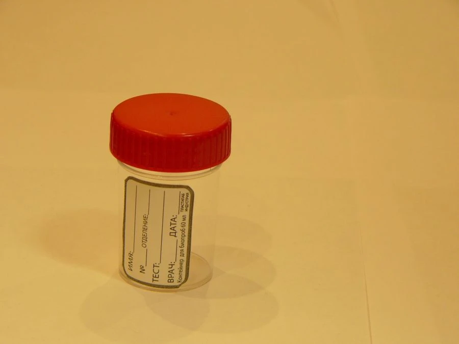 Polymer container for bioassays, disposable, non-sterile-KOS 60ml/K with label