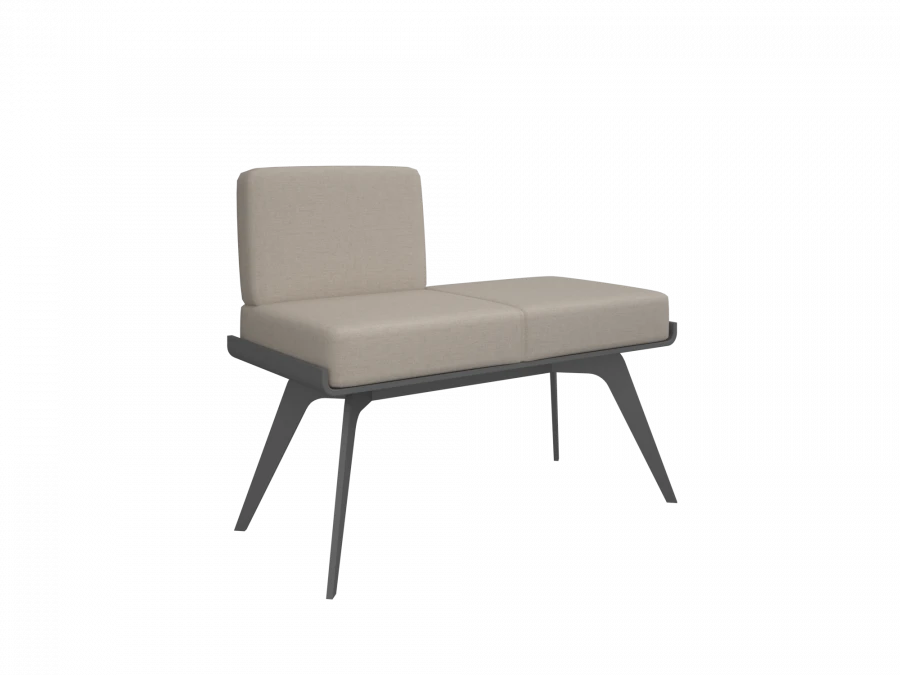 Bench 2-seater with backrest