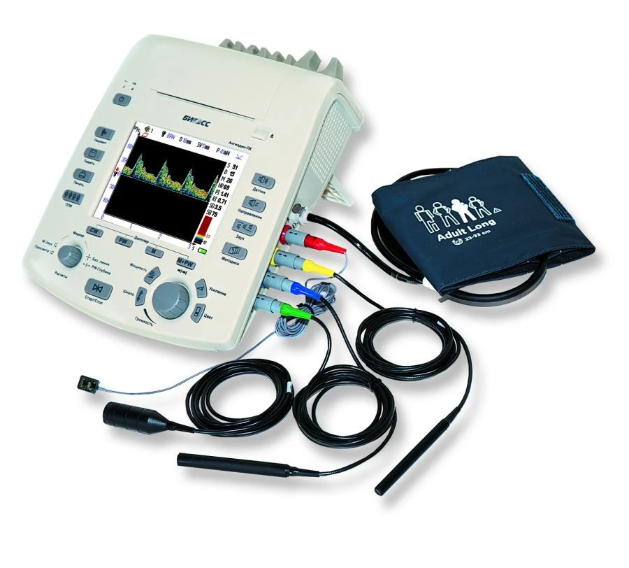 Computerised ultrasonic Doppler blood flow velocity analyser "Angiodin-UK"