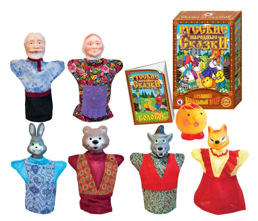 Puppet theatre "Kolobok" (7 characters), (bol. pack.)