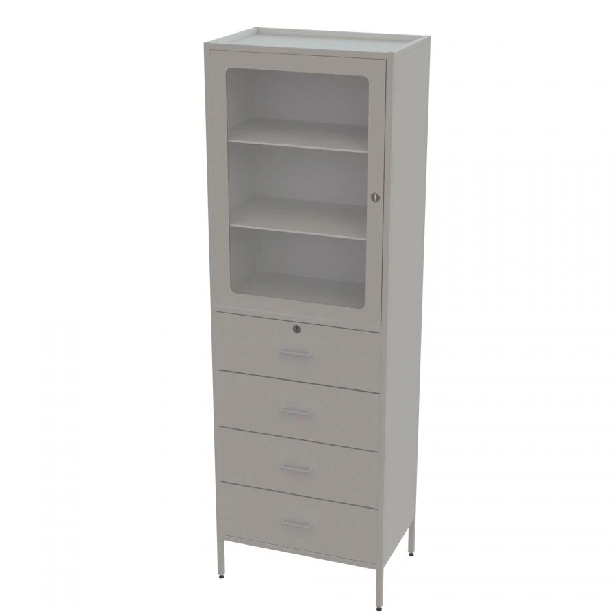 Medical metal cabinet with two compartments for treatment rooms SHM2-01-"MEDMEL".