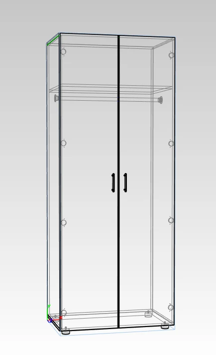 Closet for clothes closed