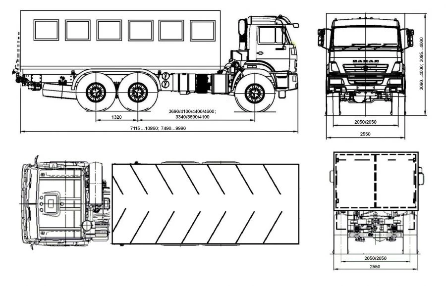 Special vehicles, type 1714 mod: 1714-0000010-KF1 on the basis of chassis and vehicles KAMAZ mod. 43118-50, 43118-37, 5350-37, 4