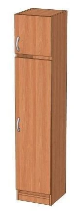One-door wardrobe with mezzanine