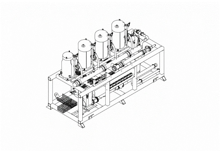 Refrigeration units of I-CU series. Multi-compressor units on the basis of hermetic scroll compressors complete with shields/con