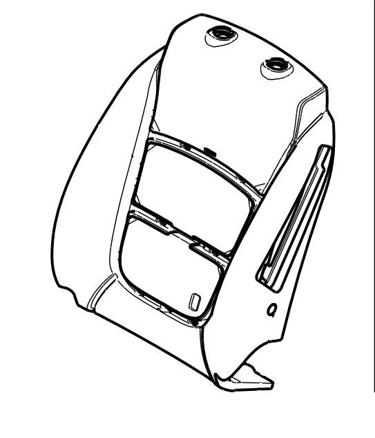 Left front seat backrest with P/B 1313603