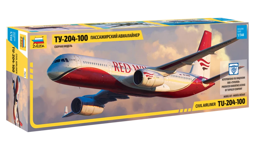 Assembled model Passenger airliner Tu-204-100