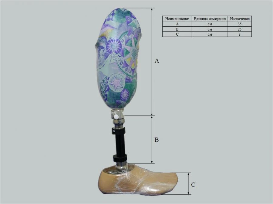 Tibial prosthesis for bathing