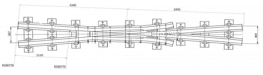 Cross bracket of P65 type of grade 1/6 of project 2946.03.000