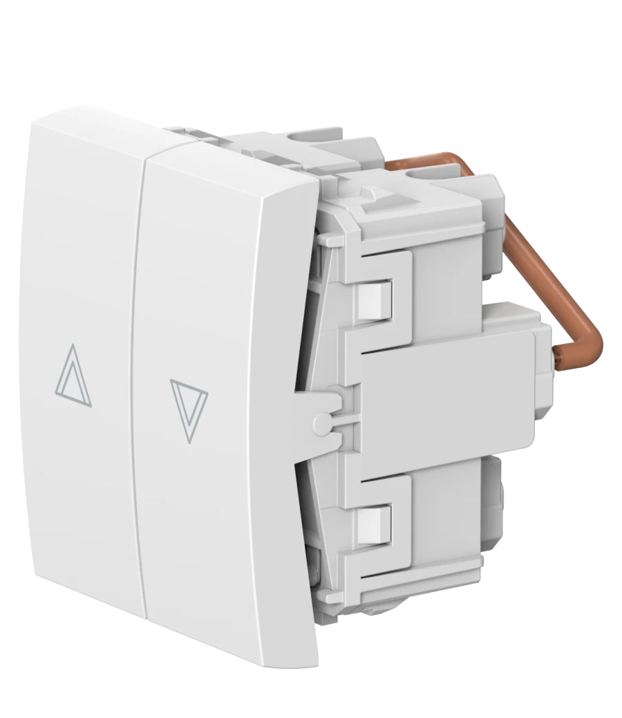 CADUCEUS ALING MODE Flush-mounted push-button switch for roller shutters 10A, 250V~, 1M+1M, white, art. 690.0