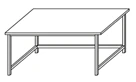 Metal-framed lab technician's table SL-5