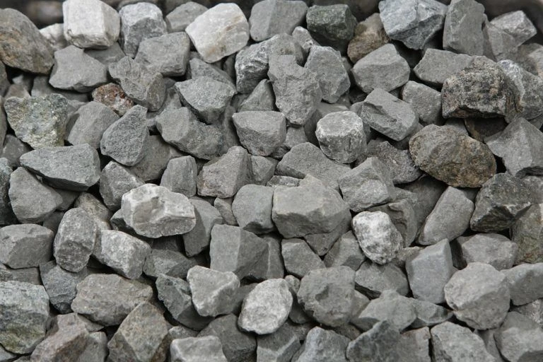 Crushed granite with nominal size of grains from 25 to 60 mm (Crushed stone ballast category II, GOST 7392)