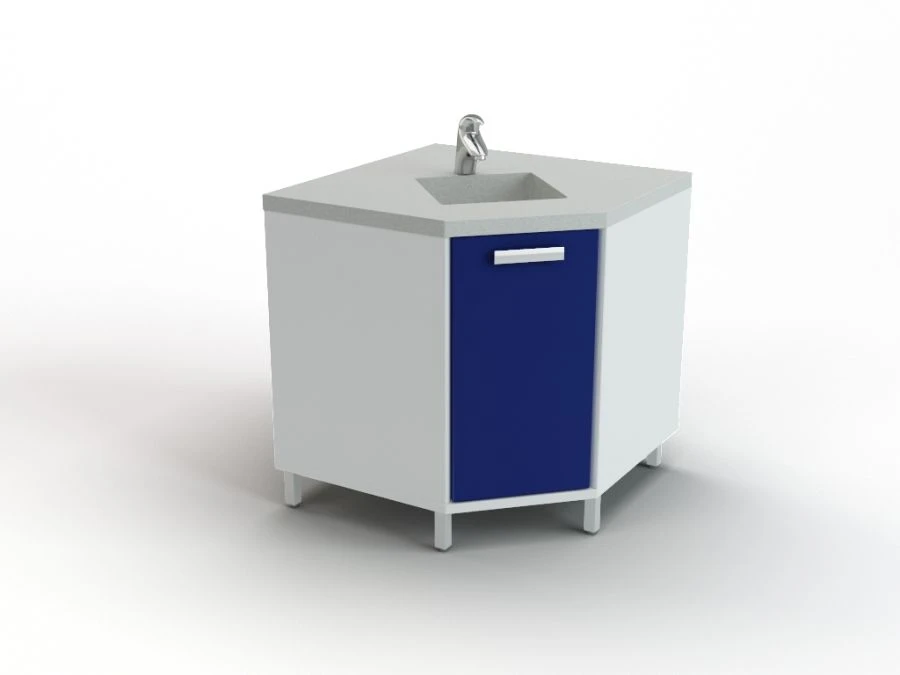 Corner module with sink, 102-002 UM, 850h850h850