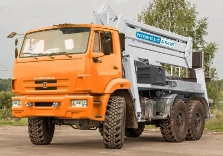 Lever-telescopic hydraulic lift AGP-29RT KAMAZ-43118 29.0M 250KG 14.5M