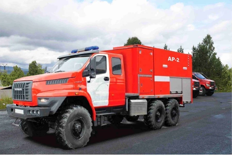 Fire hose truck AR-2, type 5883, modification 58814S, on chassis Ural-5557-78, 5557-80, 5557-82, 5557-84.