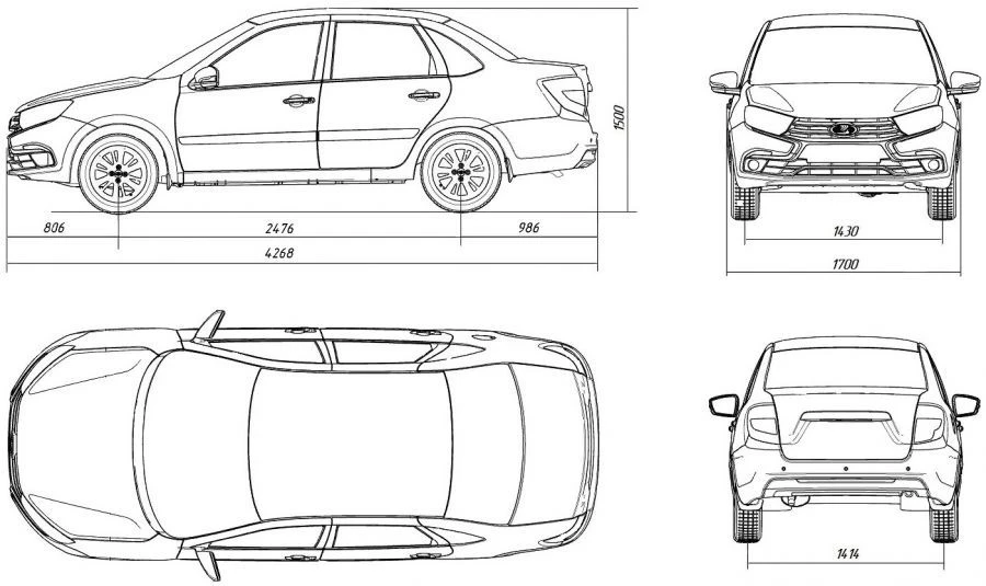 Motor vehicles for the carriage of persons other type 2230, modification 223002 based on LADA GRANTA vehicles, type
