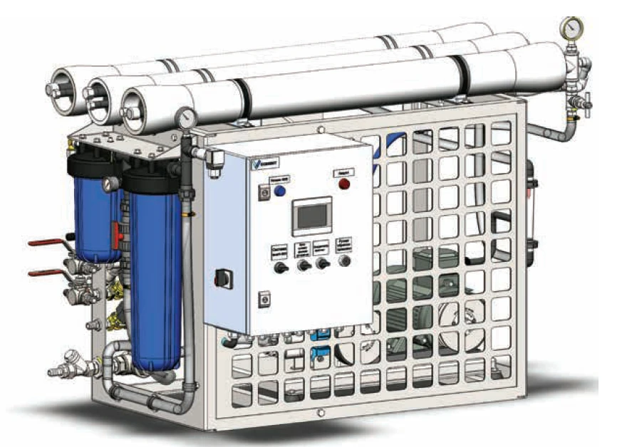 Water treatment system, desalination plant, marine desalination plant of "AQUAVIT" trademark MB35