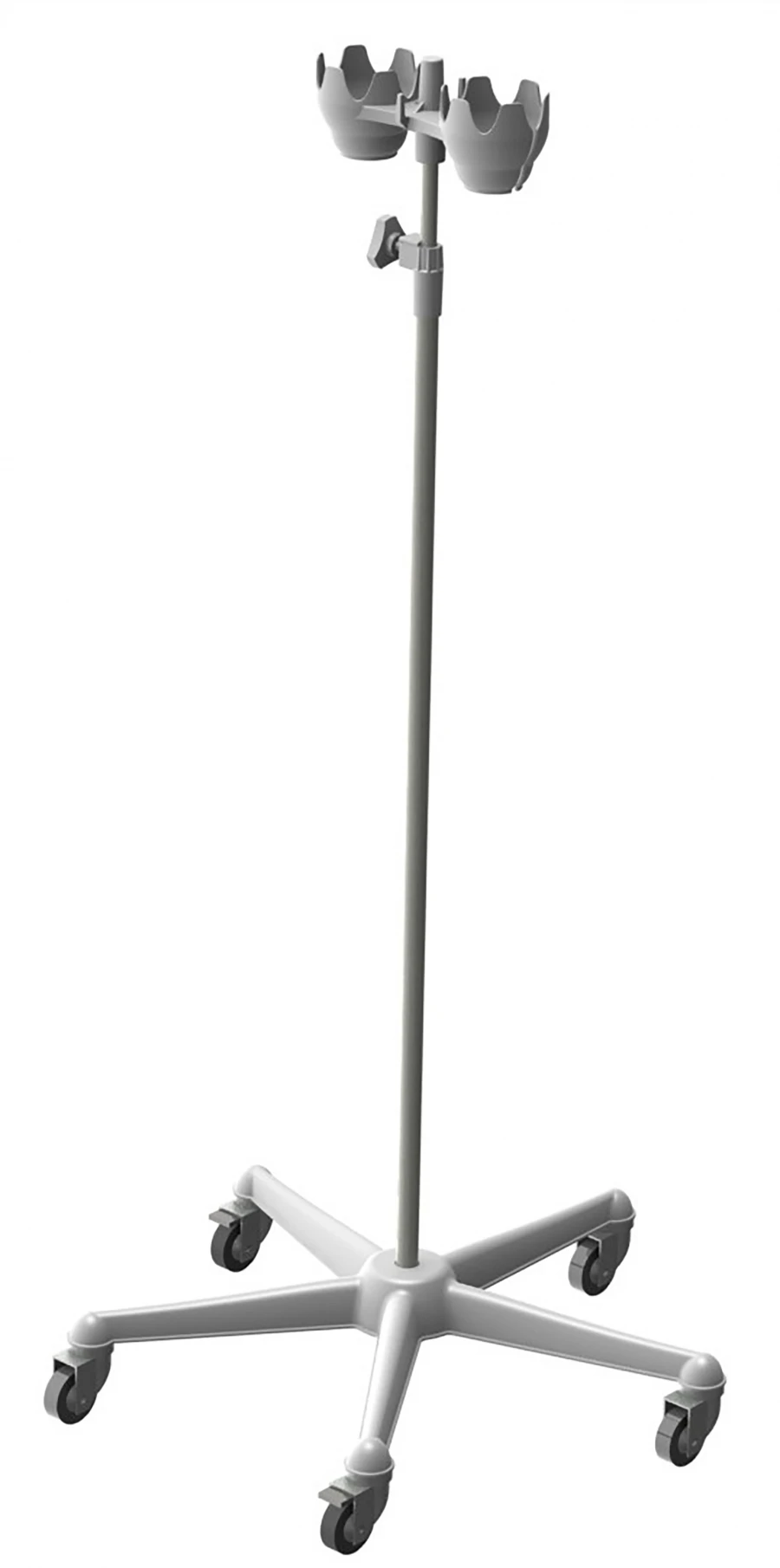 SHV-01-"MSC"(MSC-312) Medical infusion stand, five-post, with plastic base and holder, on wheels