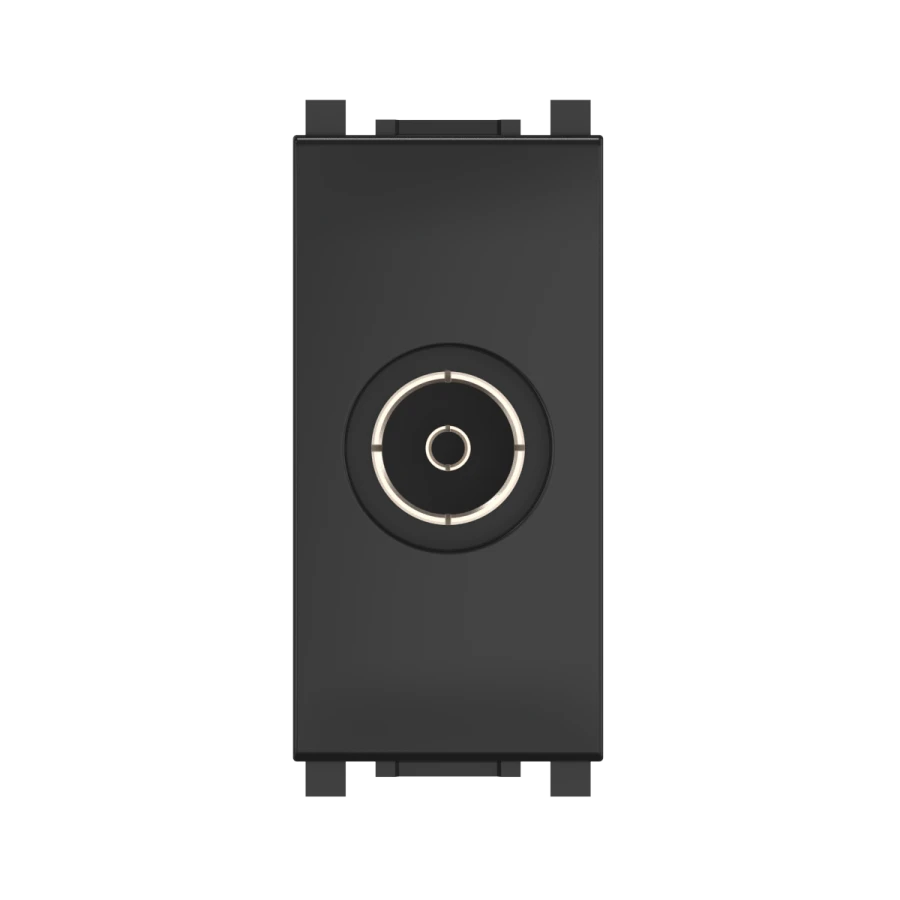 CADUCEUS ALING Experience Flush-mounted FM antenna socket single F/F, 1M, black (soft touch), art. no. 74262.S. 74262.?1