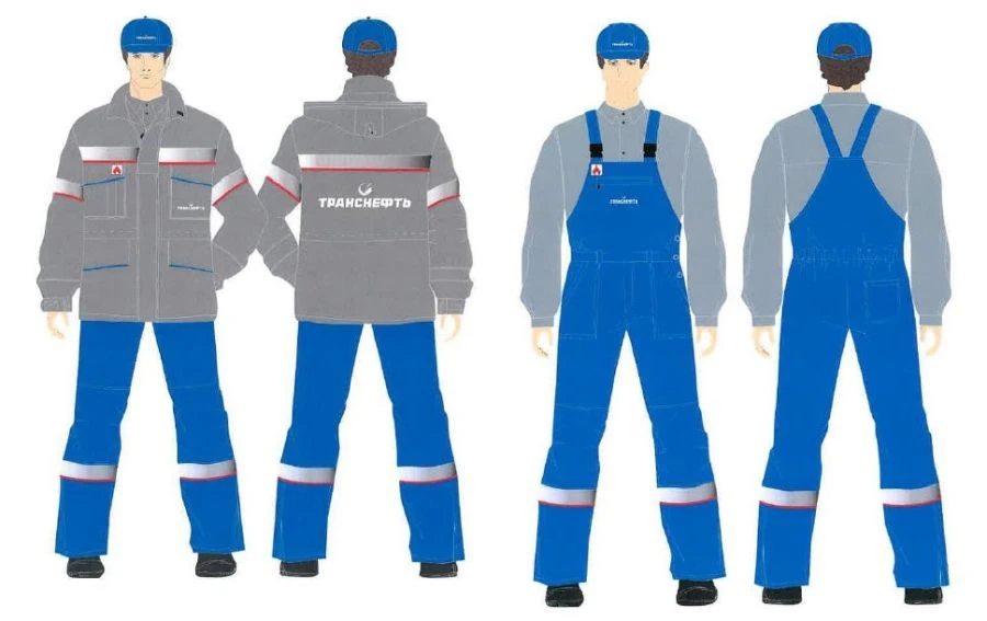 Men's suit (jacket, dungaree) against thermal risks of electric arc with protection level up to 6,6 cal/cm2 made of "PROTE" fabr