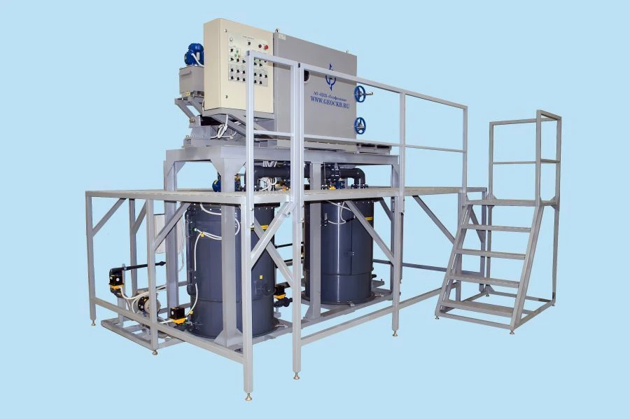 Complex for solution preparation on the basis of UVRM-S-U unit