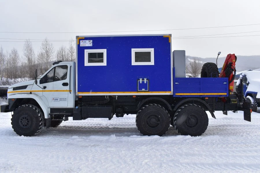 Special van with CMU produced by INMAN JSC on URAL 7470-01 chassis. Mark GIRD. Type 5849AS. Modification 5849