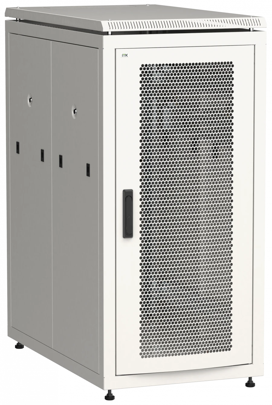 LN35-28U61-PP ITK Network cabinet 19" LINEA N 28U 600x1000 mm perforated front door grey