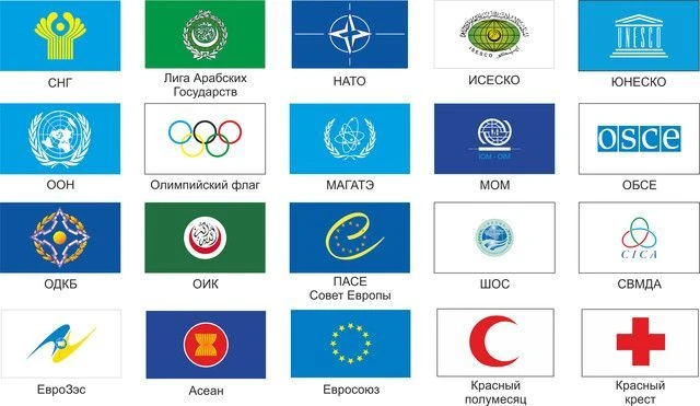 Flags of international organisations (sublimation)