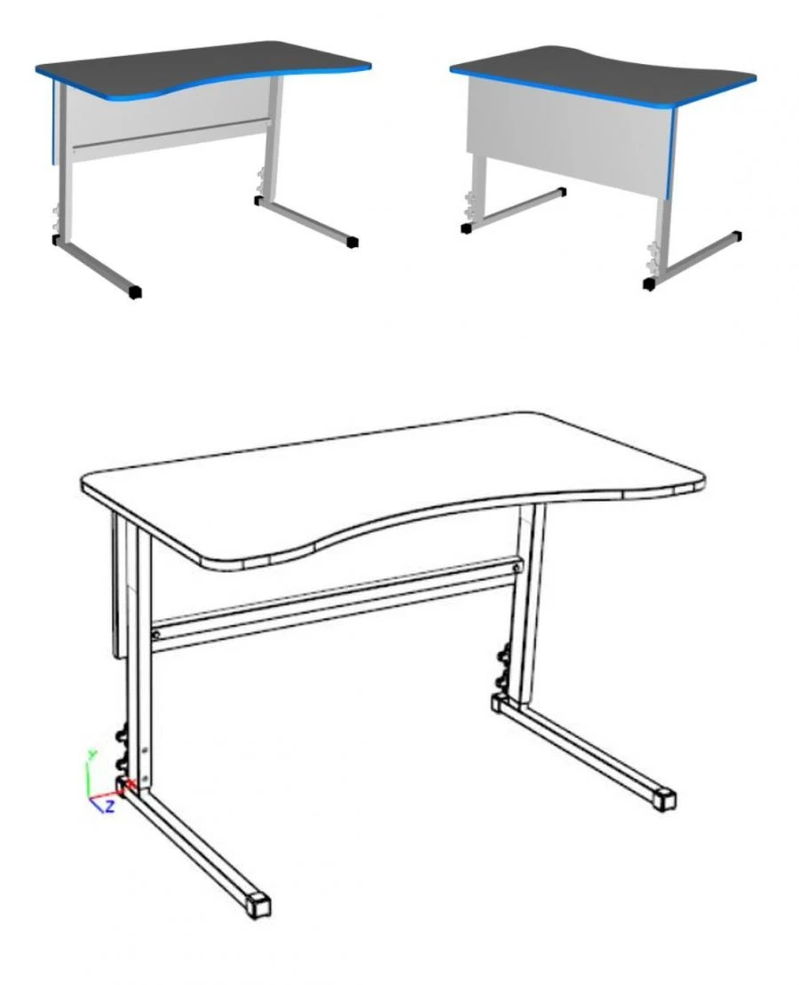 Desk for students with cerebral palsy.