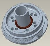 Working wheel, compression, dispersing, RC D5-21, 0.68 inch shaft, Niresist / IMPELLER: COMP, AGH, RC D5-21, .68, NI-RST