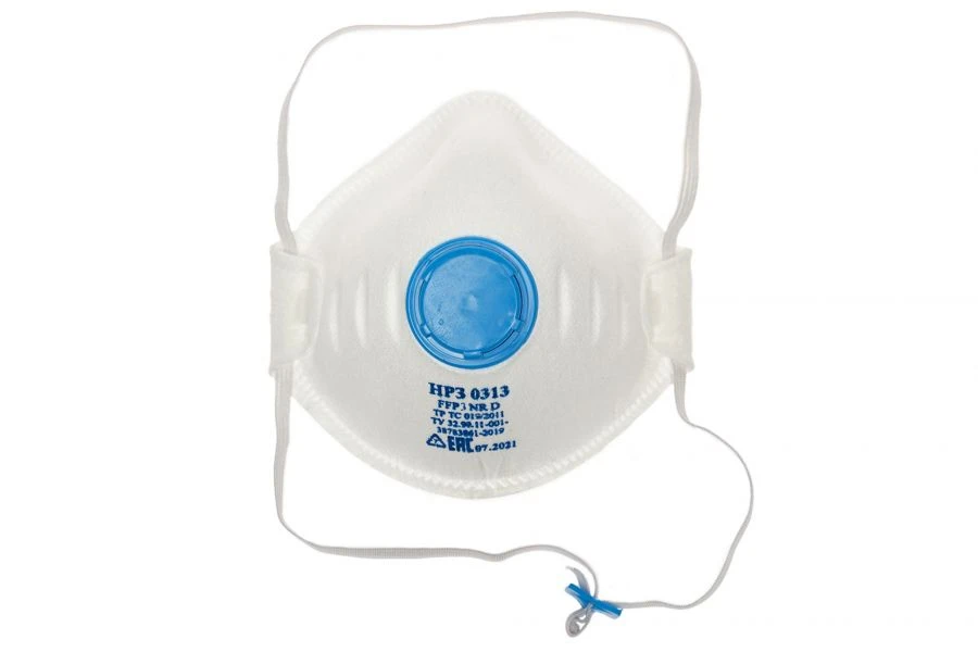 Filtering half-mask for protection against aerosols with exhalation valve "NRZ-0313" (FFP3 NR D).