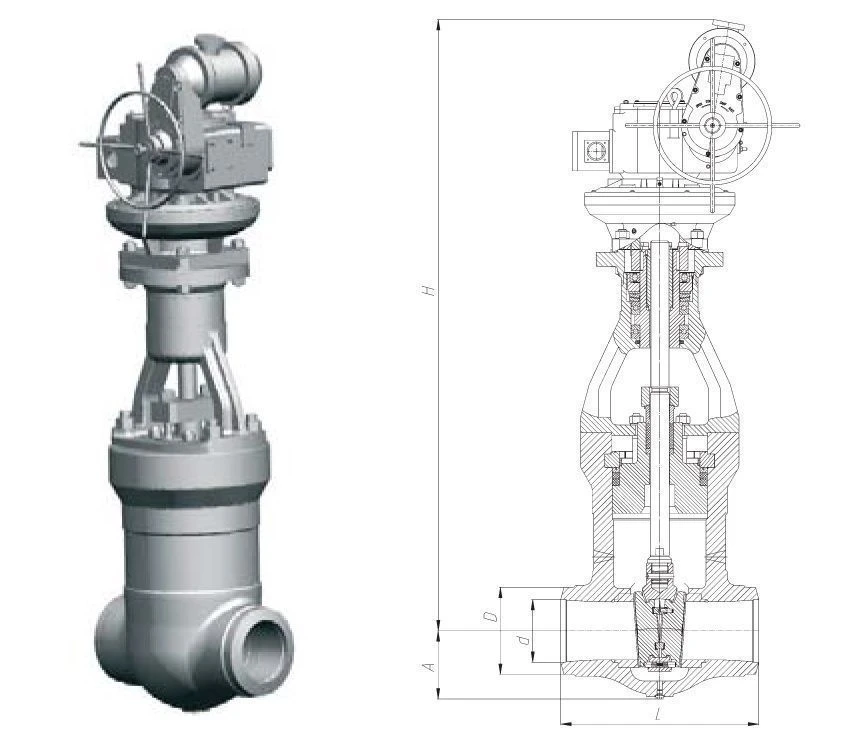Gate valve 1123-100-CZ DN100/PN13,7 MPa