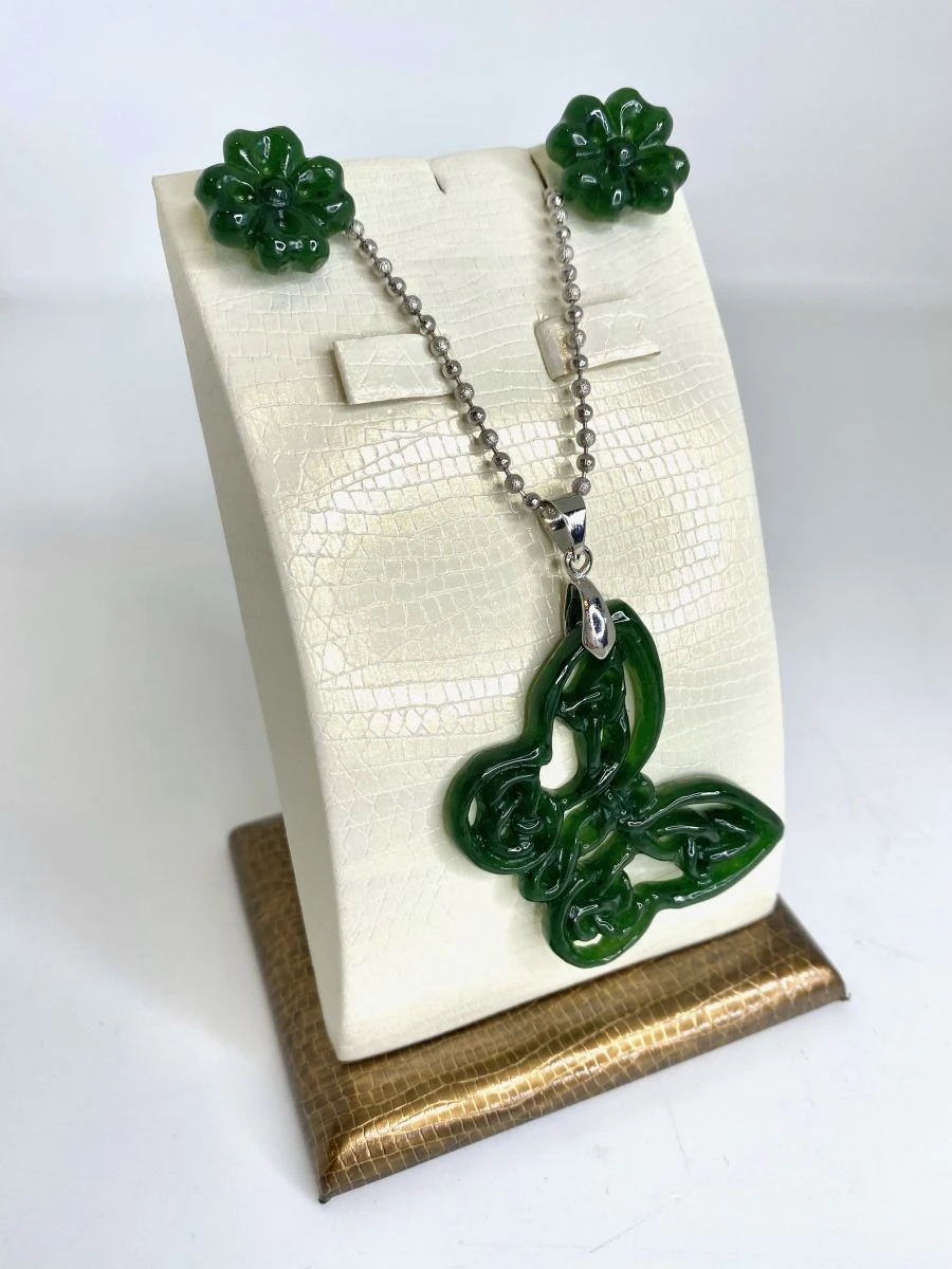 Jewellery set "Flora" (jade)