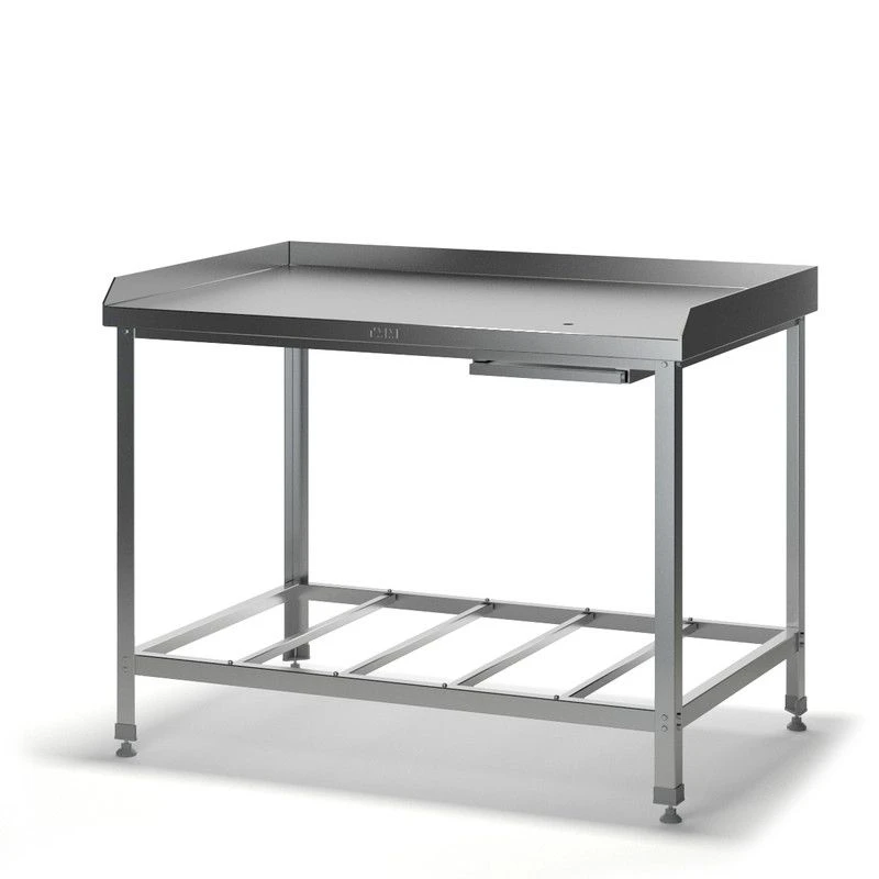 Table for meat processing SDM made of stainless and galvanised steel