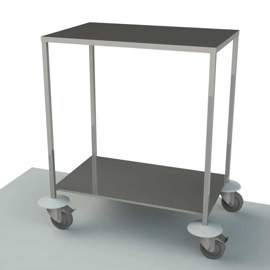 Instrument tables on a metal frame with one stainless steel shelf, mobile Sip1-01-"MEDMEL";
