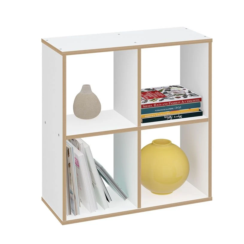 Polini Home Smart Cube 4-piece shelving unit, white, plywood effect, article number 0002101.9