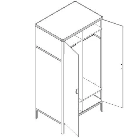 Wardrobe for clothes and linen MA-O