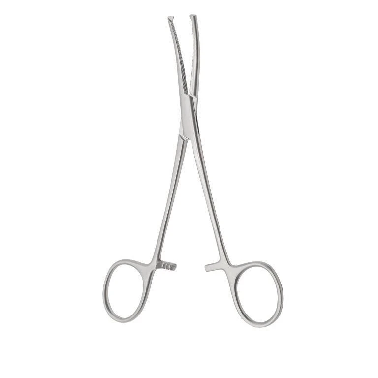 TZ-01-141-16 Hemostatic clamp 1x2-tooth toothed, curved, 160 mm