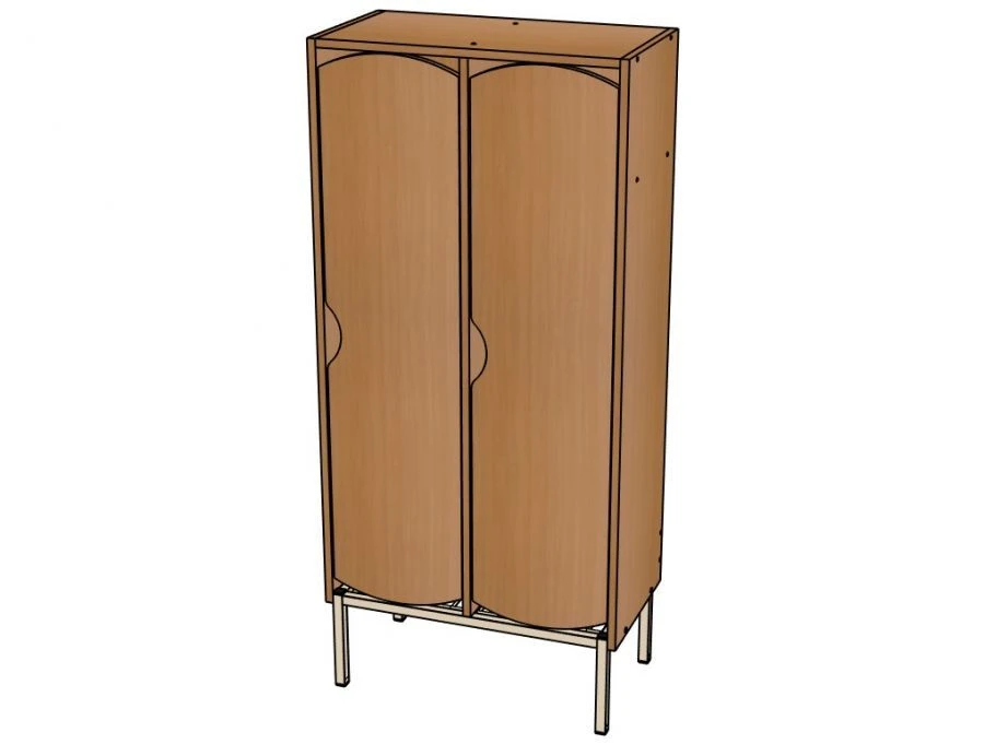 2-section cupboard with shaped doors on metal frame/ SD08