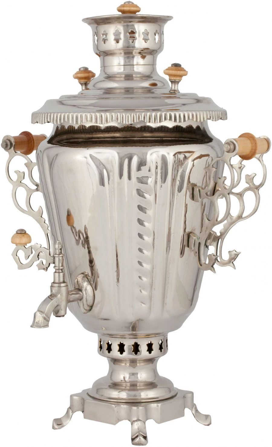 Samovar 7 litre roasting samovar Shot glass nickel plated
