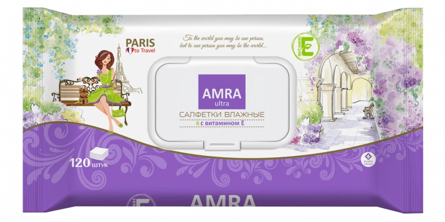 Refreshing Wet Wipes for Travel – Paris Scented, Pack of 120