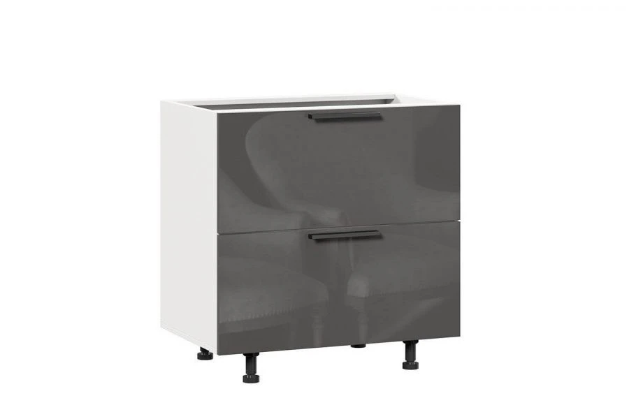 Gerda Anthracite LD.279150.000 Front set for kitchen cabinet 800 with 2 drawers (4) (Anthracite gloss)