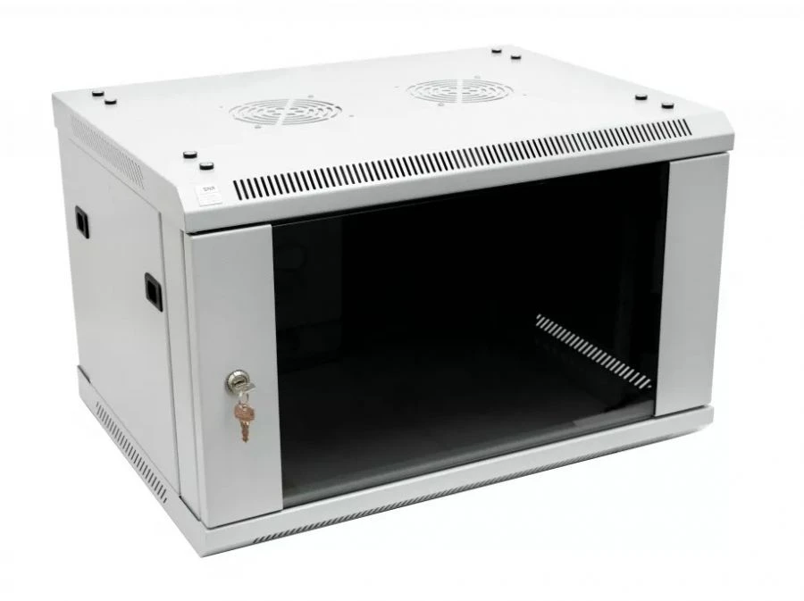 Telecommunication Wall Mounted Cabinet 18U, 600x450x901 (WxHxH), article number SNR-TWC-18-SF-R-G