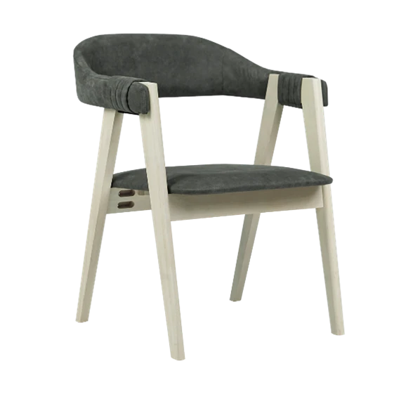 Semi-chair Dolche upholstered on wooden frame