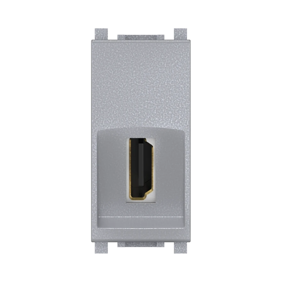 CADUCEUS ALING Experience HDMI flush mount socket type A-A, 1M, silver, ref. 74285.S