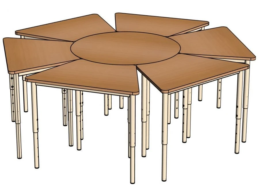 Set of tables on a metal frame "Flower" / SD37